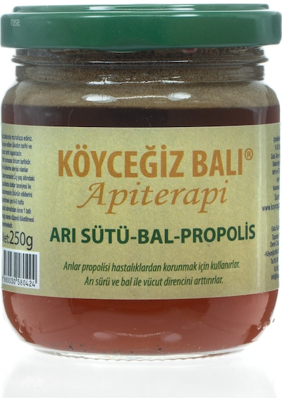 Köyceğiz Balı Arı Sütü Bal Propolis Karışımı Cam Kavanoz 250 G