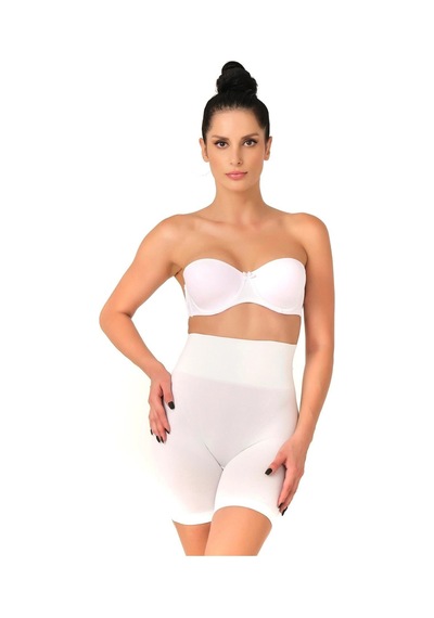 L'ombre Beyaz Düşük Bel Double Pantalon Korse