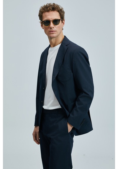 Lufian Piel Spor Erkek Blazer Ceket Slim Fit Lacivert Lacivert 111140171100200 Lacivert