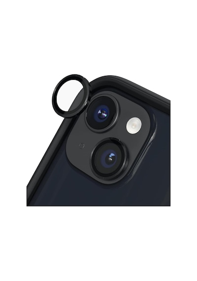 Apple Uyumlu iPhone 15 / 15 Plus Mercek Lens Kamera Koruyucu Siyah