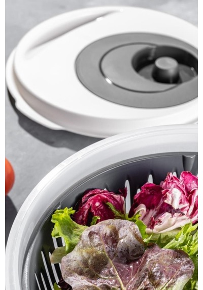 Flora Pratik Salata Ve Sebze Kurutucu 4,5 Litre, Meyve Sebze Marul Yeşillik Yıkama Kurutma Kabı Bej