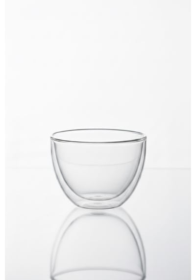 Çift Cidarlı Cam Kase 250 Ml 10 Cm Şeffaf