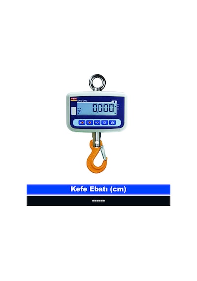 Tem Eko 1 Ton 500 Gr Vinç Kancalı Tartım Baskülü Onaylı Lcd