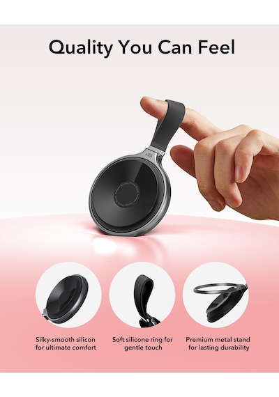 Esr Halolock Magsafe Vantuzlu Telefon Tutucu & Yüzük Stand - Siyah Siyah