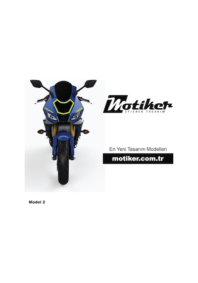 Yamaha YZF-R25 Ön Kafa Sticker Modelİ 2 -  2019 Üzeri