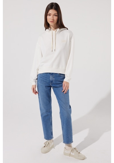 Lee Loose Fit Rahat Kesim Kapüşonlu Yaka Ekru Sweatshirt L53PSR104 Ekru