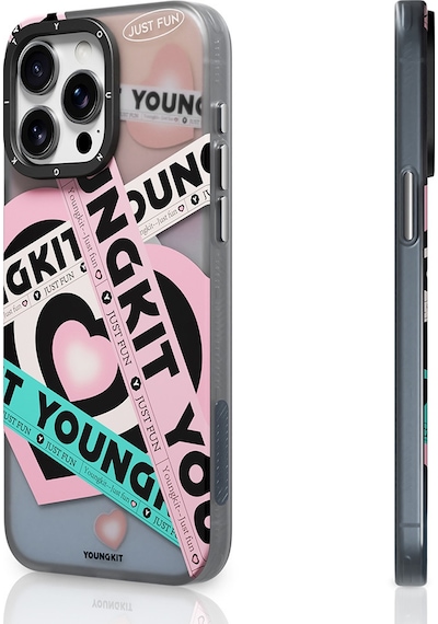 Apple Uyumlu iPhone 15 Pro Kılıf Magsafe Şarj Özellikli Airbagli Çift Katmanlı Youngkit Flipped Serisi Mavi
