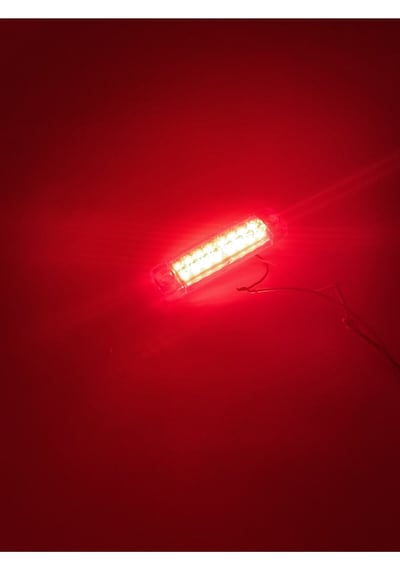 Ahmet Otomotiv 16 Ledli Mercekli Kırmızı Led Lamba 12v-24v