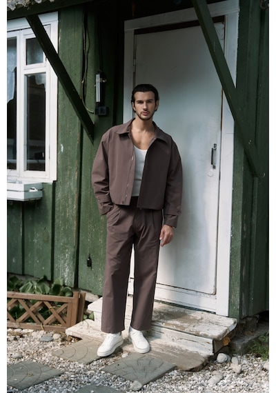 Mai Collection Mai Studios Co. Sergio Düğmeli Kahve Erkek Pantolon Kahve