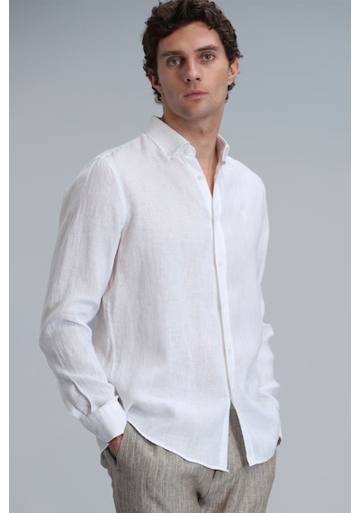Lufian Erkek Pitaya Basic Comfort Fit Gömlek 111010611 Beyaz