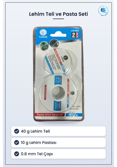 Lehim Teli Pastalı Set 40 Gr Tel 0.8 Mm Elektronik Devre Montaj T