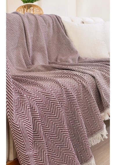Tabu Home Dokuma Cozy Comfort Bordo Koltuk Örtüsü