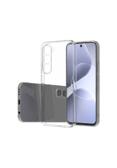 Maks Technology İnfinix Hot 60i Kılıf Mkst Süper Silikon Kapak - Şeffaf