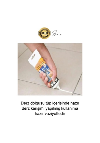 Premium Fayans Arası Bej Hazır Derz Dolgu Gaga Uç Tüp Mermer Mutfak Banyo Zemin Duvar Onarıcı