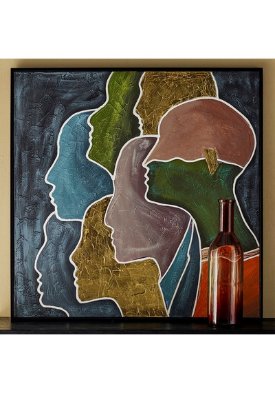 Mudo Home Persona Çerçeveli Yağlıboya Tablo 103x103 Cm