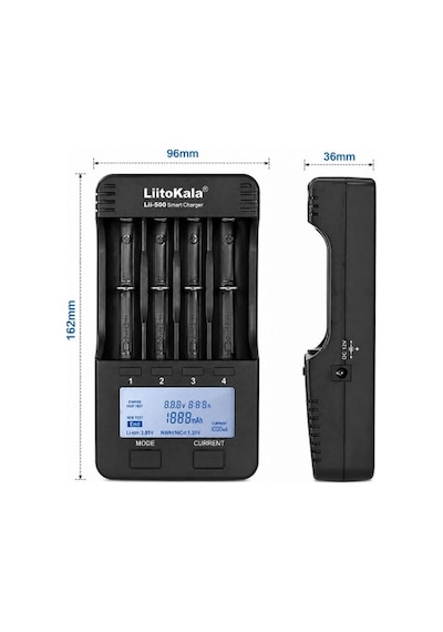 Liitokala Lii-500 4 Yuvalı Akıllı Pil Şarj, Deşarj Ve Kapasite Test Cihazı