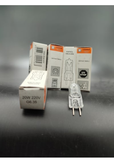 G.6 Halojen Ampul 20.watt Şeffaf Renkte 5.adetli Paket