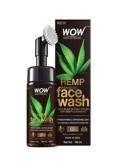 Wow Skin Science Hemp Yüz Temizleme Köpüğü-güçlendirici Yenileyici Canlandırıcı Yüzde Doksan Sekiz Doğal İçerik 150ml