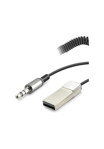 Aux Bluetooth Ses Alıcı Adaptör Handsfree 3,5mm - Siyah Hd9005