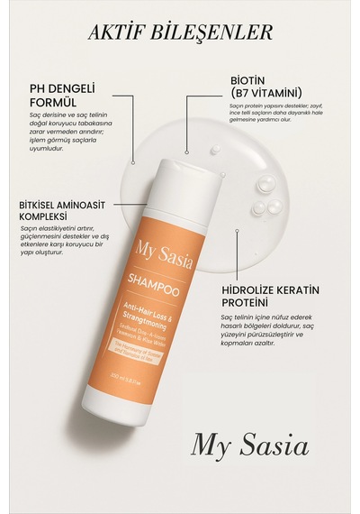 My Sasia Onarıcı & Güçlendirici Keratin Şampuan
