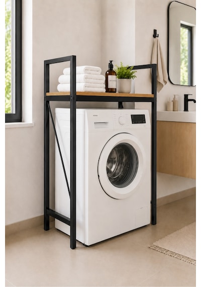 Lifos Çam/siyah Raflı Çamaşır Makinesi Dolabı Kurutma Makinesi Dolabı Metal Banyo Dolabı Lifos Çam/siyah Raflı Çamaşır Makinesi Dolabı Kurutma Makinesi Dolabı Metal Banyo Dolabı