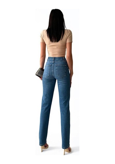 Lacarino 7949s Traıght Fıt Kadın Jean Pantolon Blue