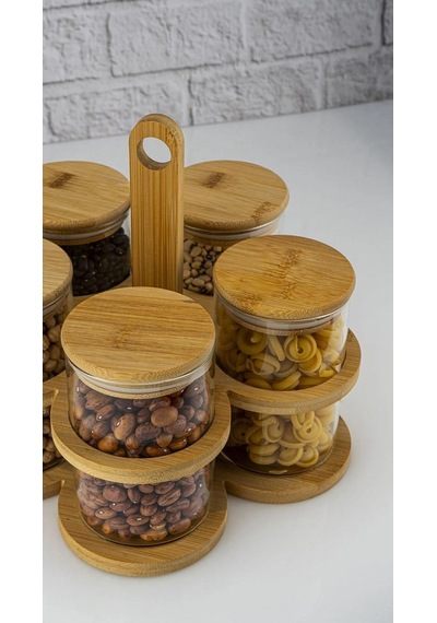 Bambum Sorrel 6 Parça Standlı Baharatlık Büyük B5788 Krem