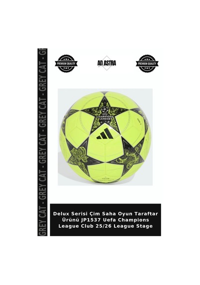Delux Serisi Çim Saha Oyun Taraftar Ürünü Jp1537 Uefa Champions League Club 25/26 League Stage Çok Renkli