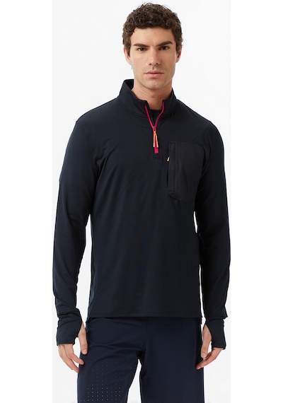 Under Armour Trail Run Quarter Zip Erkek Siyah Sweatshirt 1383244 2800282