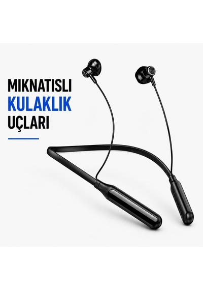 Bluetooth Kulaklık Hp-628 Boyun Askılı Bluetooth 5.4 Teknolojisi Mıknatıslı Kulak Uçları