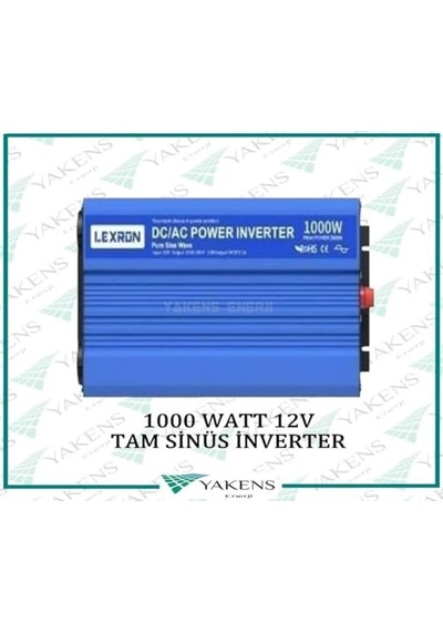 1000 Watt 12v Tam Sinüs İnverter Lexron 10"