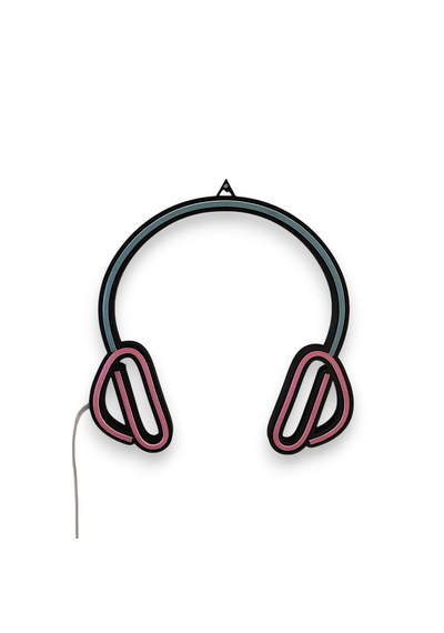 Kulaklık & Müzik Neon Led 3d Baskı Çok Renkli
