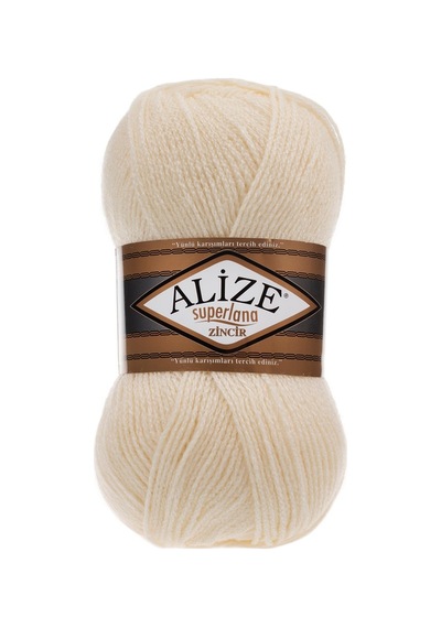 Alize Superlana Zincir 01 Krem 100 Gr.