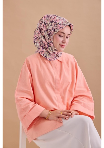 Silk Home Twill İpek Eşarp 11477-16 Küf Yeşili, Ekru, Pembe, Gri, Mor