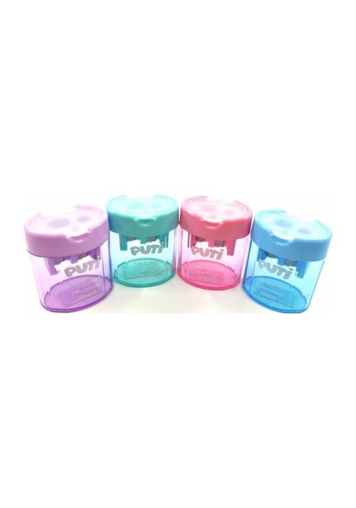 Puti Çift Bölmeli Pastel Renk Kalemtraş 06390
