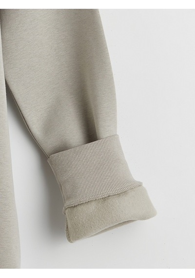 Lcwaıkıkı Classic Gri Bisiklet Yaka Baskılı Erkek Kalın Sweatshirt