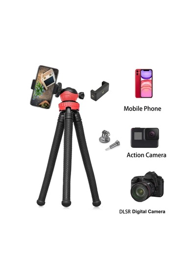 Lexroo Esnek Monopod Tripod Youtuber Yayıncılar Ve Sosya Medya İçin İdeal 30cm Ahtapot 360 Derece