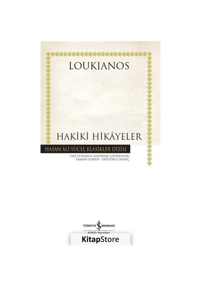 Hakiki Hikayeler - Ciltli - Lukianos N11.380