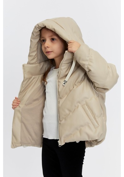 Kız Çocuk Şişme Mont 51320 Bej