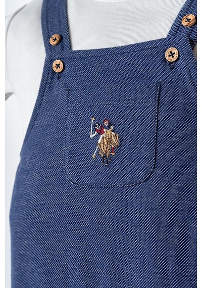 U.S. Polo Assn. U.s. Polo Assn Erkek Bebek 2 Li Salopet Takım Mavi-2261 Mavi