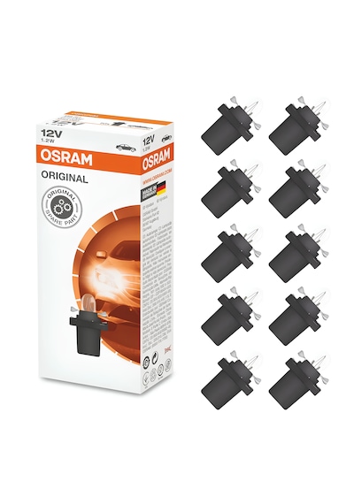 Osram 12v 1,2w Siyah Soketli Gösterge Kadran Ampulü 10 Adet 2721 Mf