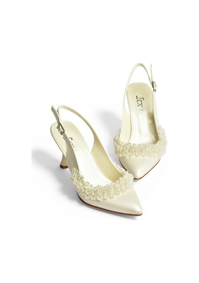 Fox Shoes Y246375009 Sedef İnci Detaylı Kadın Abiye Ayakkabı