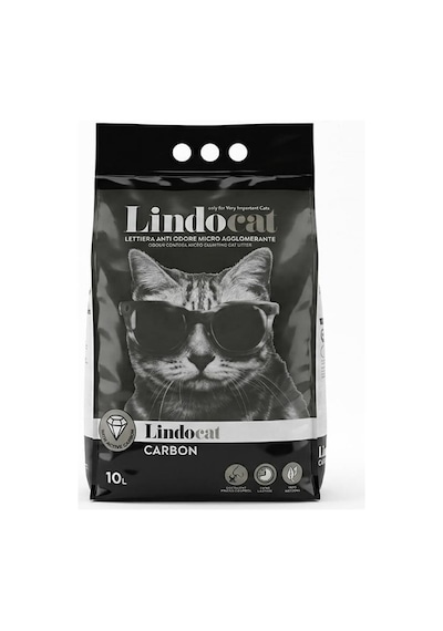 Lindocat Carbon Ekstra Güçlü Topaklanan Kedi Kumu 10 Lt