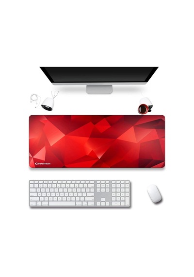Sonictouch Ultragrand Kızıl Prizma Gamer Oyuncu Xxl Kırmızı Klavye Mouse Pad 40x90cm Mousepad