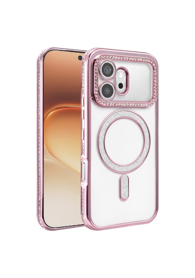 Newface Huawei Honor 600 Joke Simli Magneticsafe Kılıf Pembe