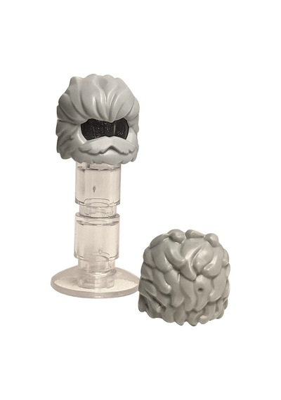 Minifigür Parçaları: Saç - Hair: Minifigürler Için Kısa Sakallı Geriye Doğru Taranmış Saç Modeli