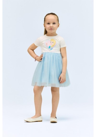 DeFacto Kız Bebek Frozen Kısa Kollu Tütütlü Yazlık Elbise E4874A525SMER98