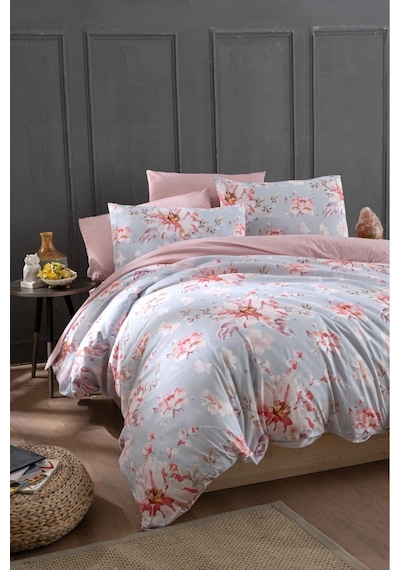 Mystory Home  Lastikli Çarşaflı Tek Kişilik Nevresim Takımı Rose