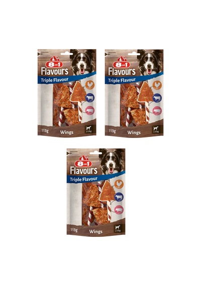 8in1 Flavours Triple Flavour Wings Üçlü Lezzet Kanatları 113 G X 3 Adet