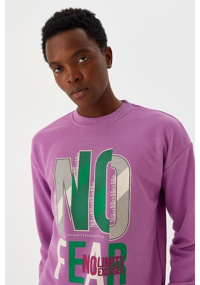 No Fear Erkek Sweatshirt Mor M500238 001